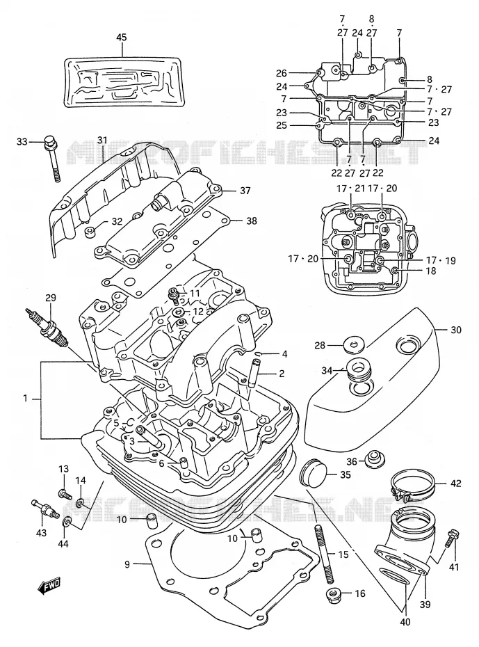 CULASSE (AVT) Suzuki MOTO 1400 INTRUDER 1992  VS1400GLFN(E28)