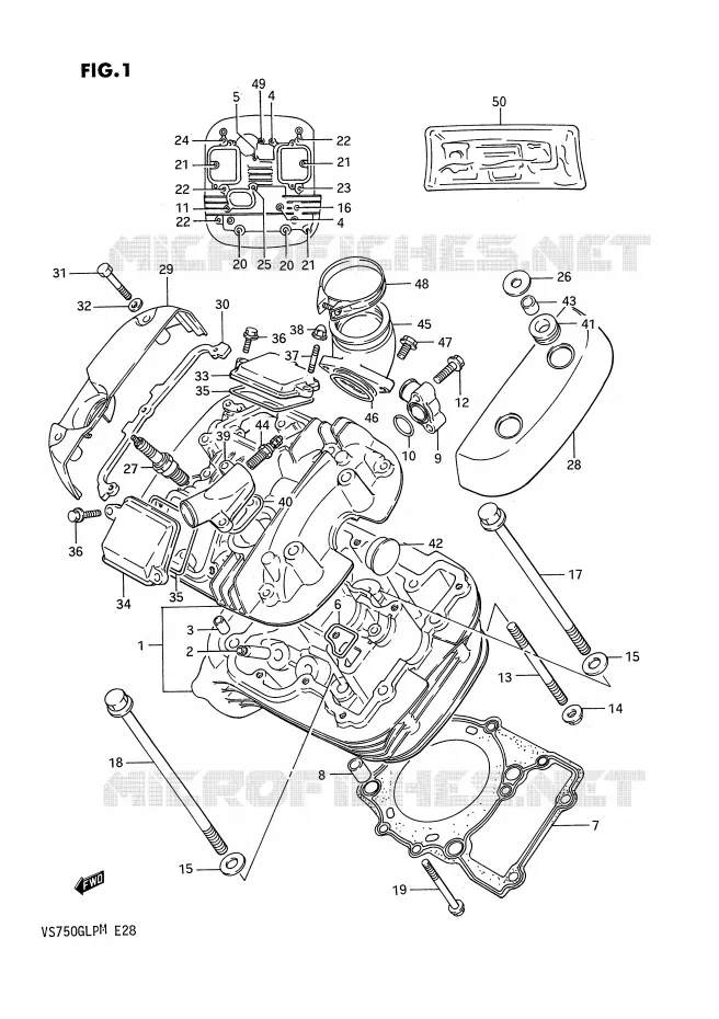 CULASSE (AVT) Suzuki MOTO 750 INTRUDER 1990  VS750GLPL(E28)