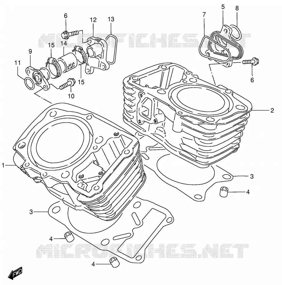CYLINDRE Suzuki MOTO 800 INTRUDER 2002  VS800GLK2(E3/E28)