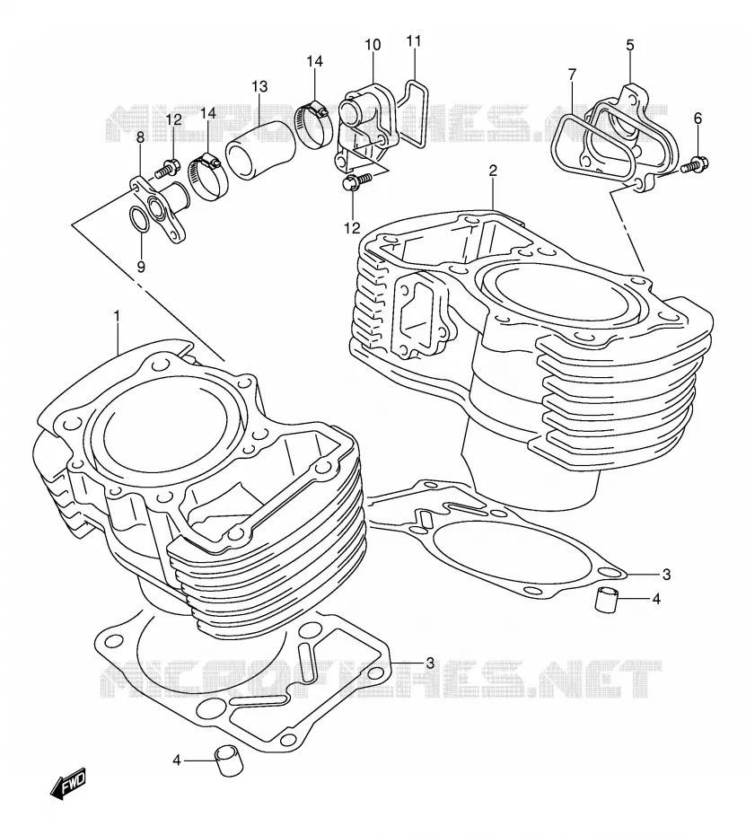 CYLINDRE Suzuki MOTO 800 VOLUSIA 2004  VL800ZK4(E2)