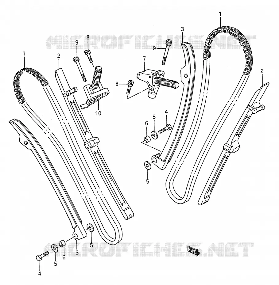 DISTRIBUTION Suzuki MOTO 1400 INTRUDER 1994  VS1400GLFR(E28)
