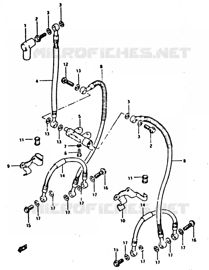 DURITE DE FREIN AVANT Suzuki MOTO 650 XN85-T 1983  XN85D