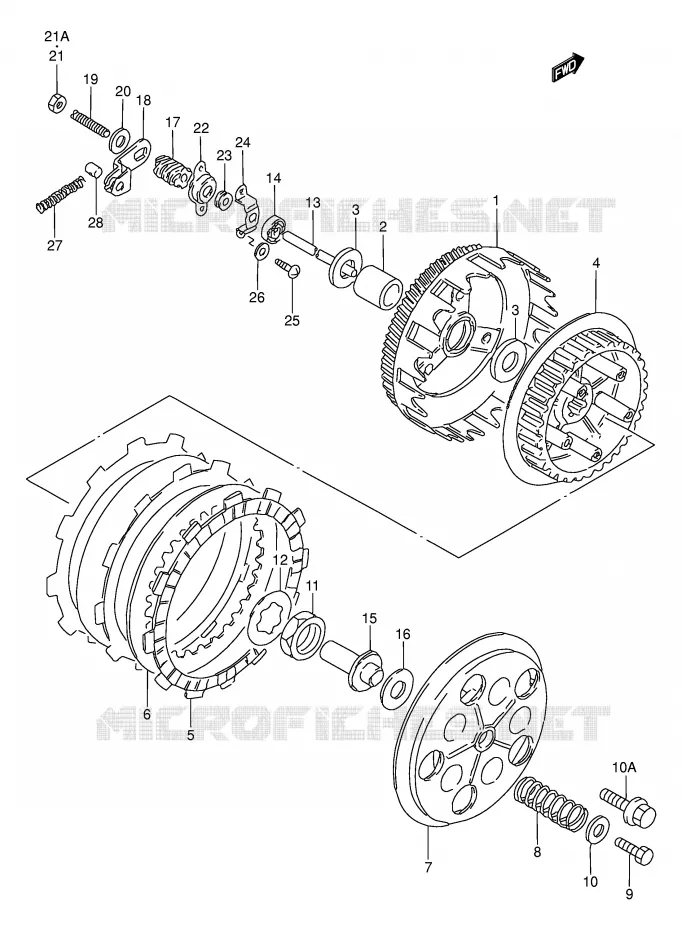 EMBRAYAGE Suzuki MOTO 50 TS-W 1985  TS50WF(E6)