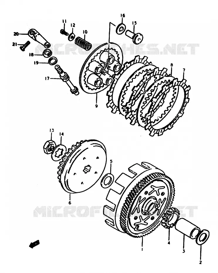 EMBRAYAGE Suzuki MOTO 50 ZR 1999  ZR50SLKX