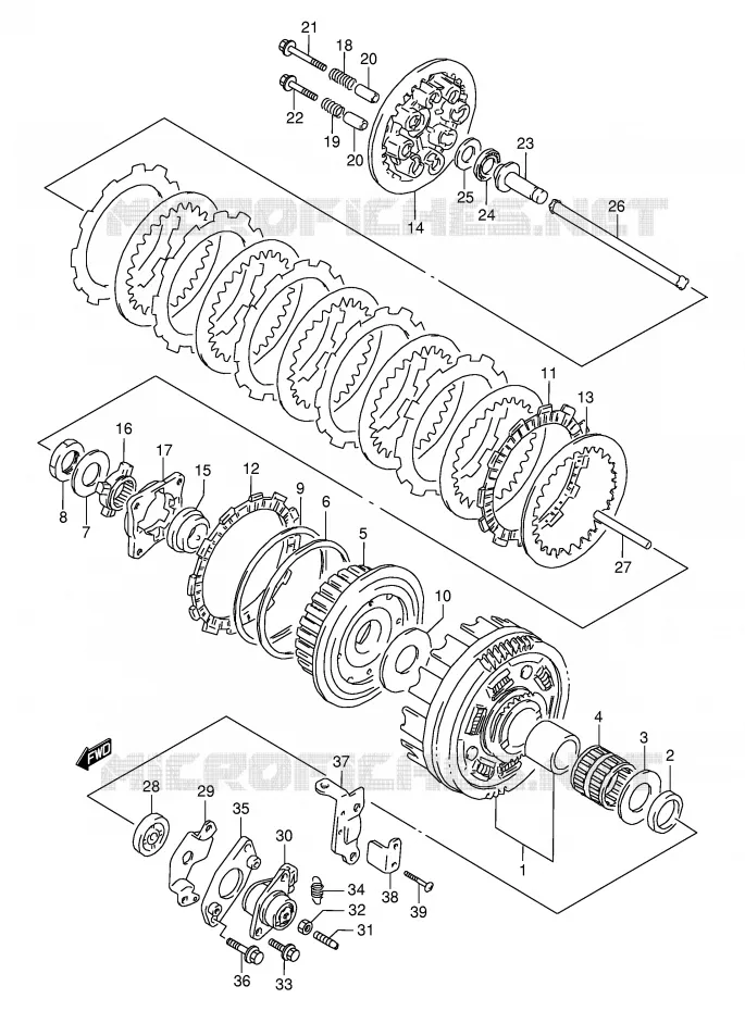 EMBRAYAGE Suzuki MOTO 800 VX 1991  VX800UM(E4)