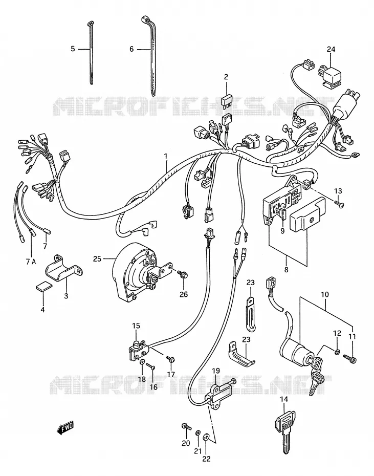 FAISCEAU ELECTRIQUE Suzuki MOTO 1400 INTRUDER 1991  VS1400GLPM(E28)