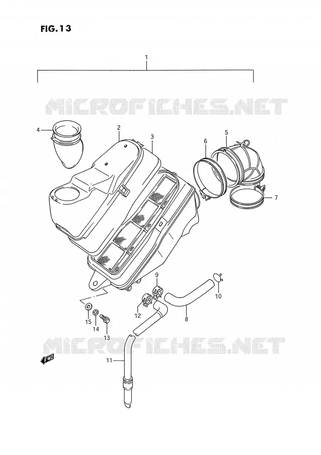 FILTRE A AIR (AVANT)(MODELE H/J/K/L/M/N/P/R) Suzuki MOTO 1400 INTRUDER 1994  VS1400GLPR(E2)