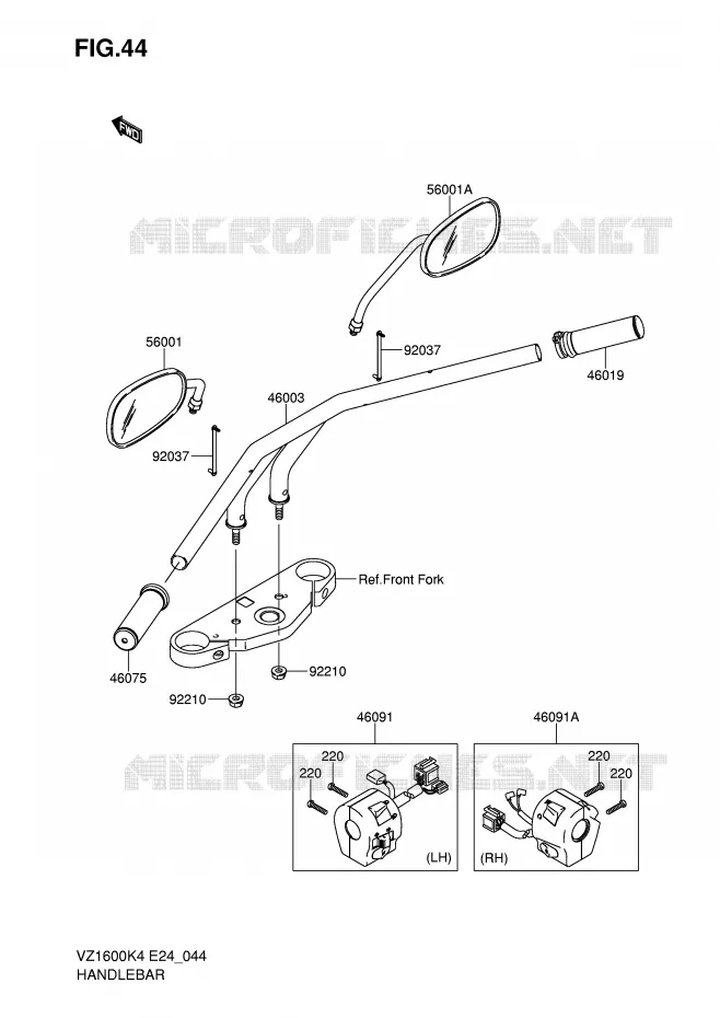 GUIDON Suzuki MOTO 1600 MARAUDER 2004  VZ1600K4(E24)