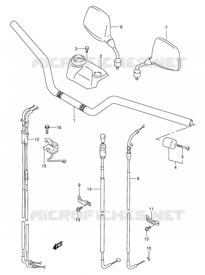 GUIDON Suzuki MOTO 650 FREEWIND 2000  XF650Y(E2)