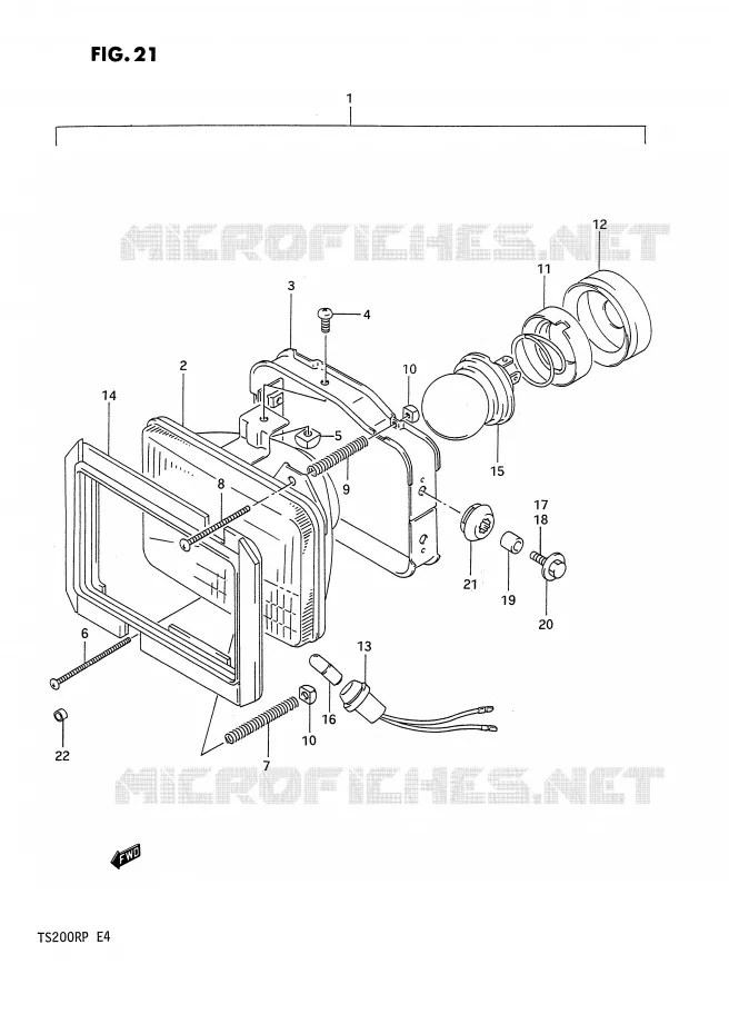PHARE Suzuki MOTO 200 TS-R 1993  TS200RP(E4)