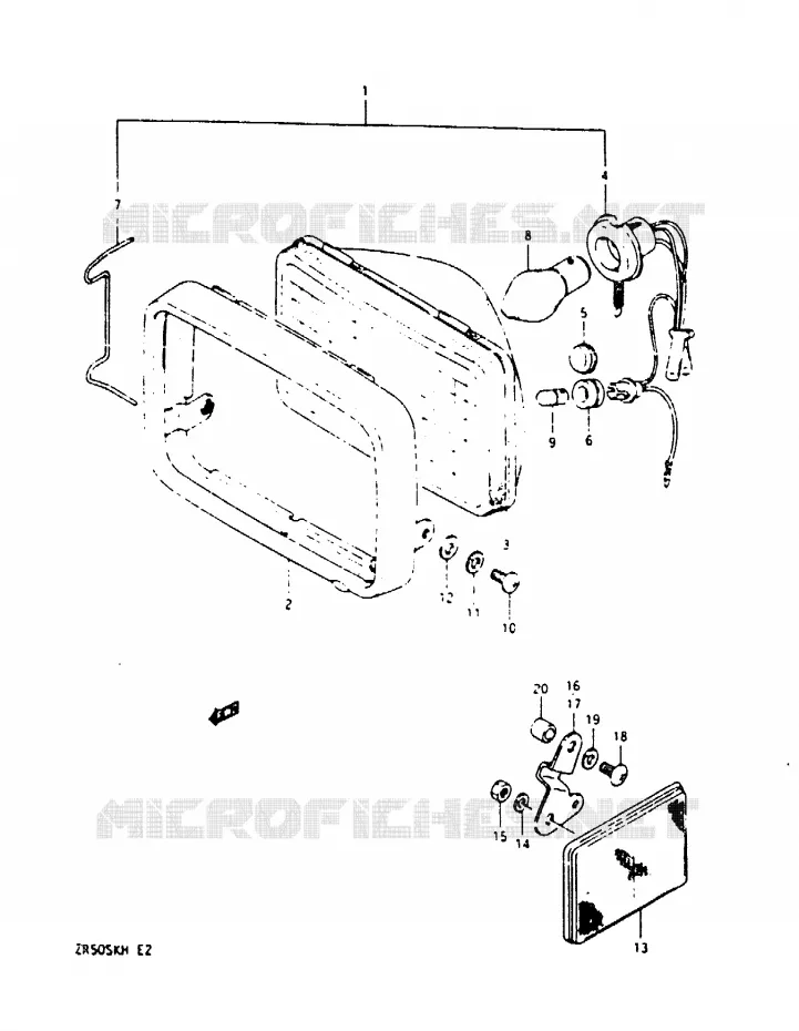 PHARE Suzuki MOTO 50 ZR 1987  ZR50SKH(E/H)