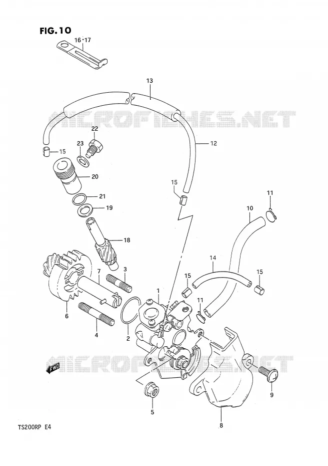 POMPE A HUILE Suzuki MOTO 200 TS-R 1991  TS200RM(E4)