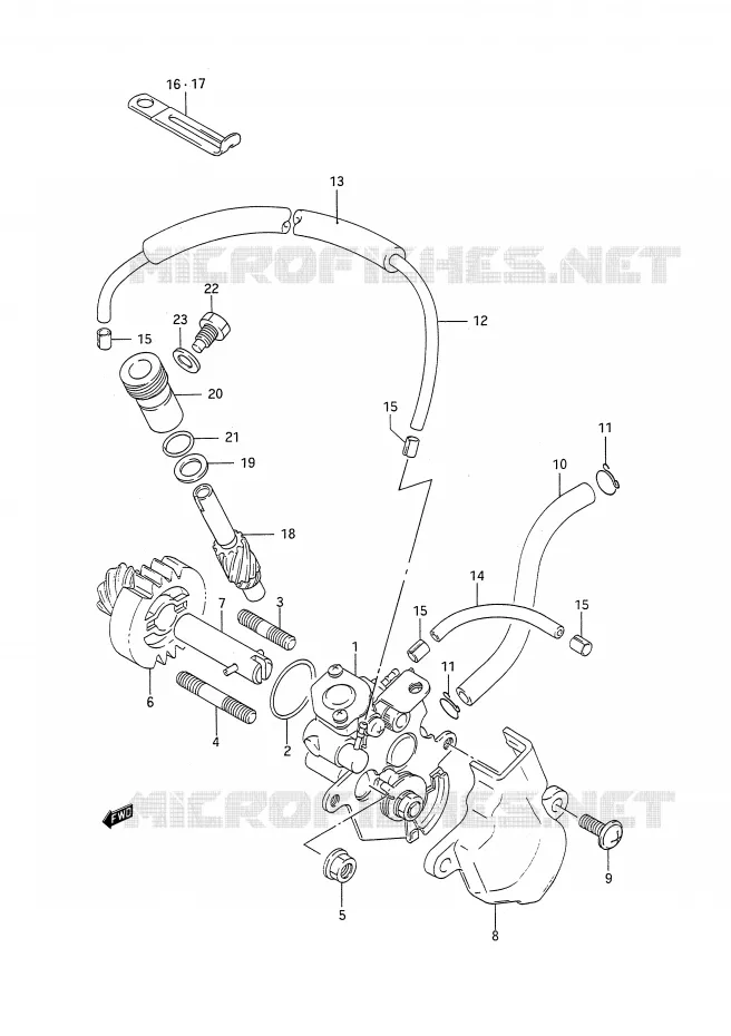 POMPE A HUILE Suzuki MOTO 200 TS-R 1993  TS200RP(E28)