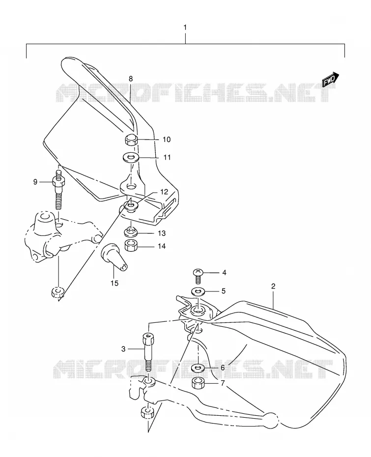 PROTEGES MAINS (OPTION) Suzuki MOTO 650 FREEWIND 1997  XF650V(E2)