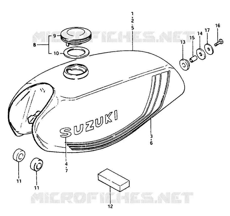 RESERVOIR D'ESSENCE Suzuki MOTO 50 ZR 1999  ZR50KX(X)