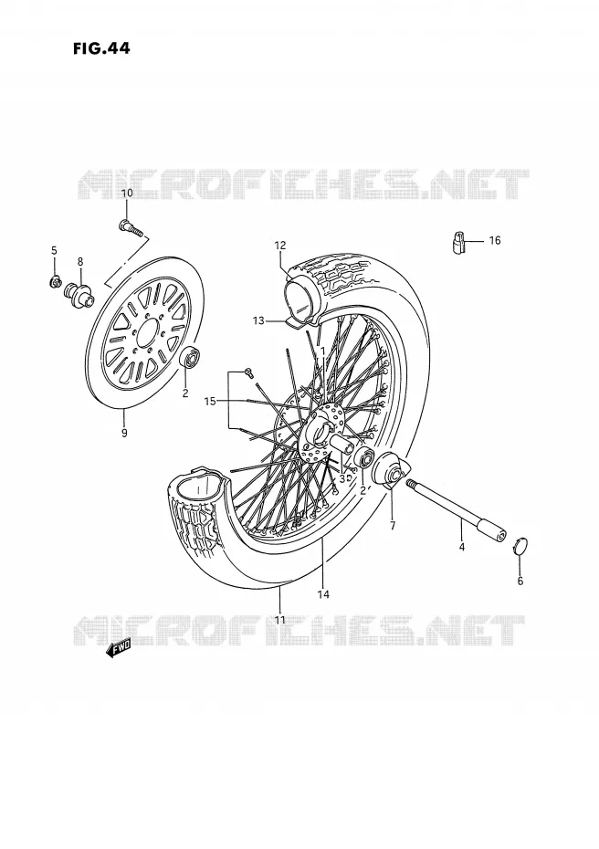 ROUE AVANT Suzuki MOTO 1400 INTRUDER 1990  VS1400GLFL(E2)