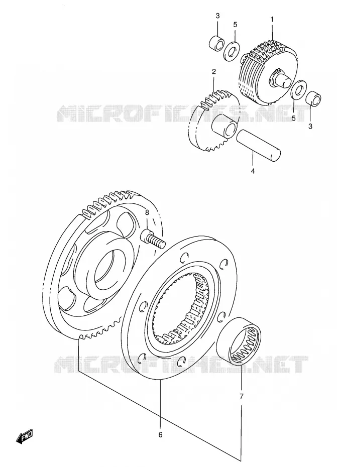 ROUE LIBRE DE DEMARREUR Suzuki MOTO 650 FREEWIND 2000  XF650UY(E2)