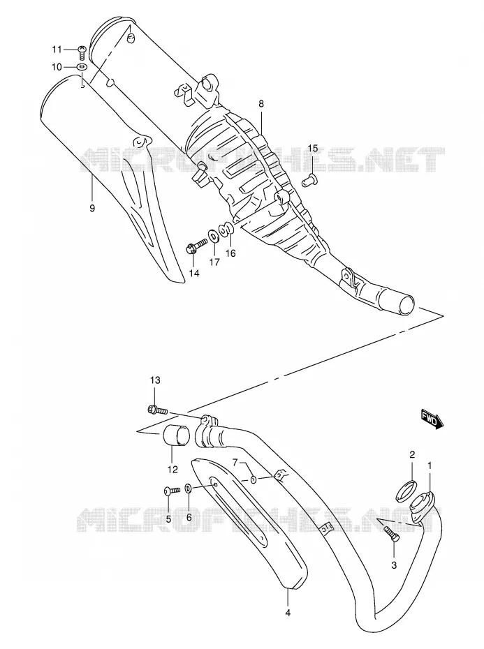 SILENCIEUX Suzuki MOTO 650 FREEWIND 2000  XF650Y(E2)