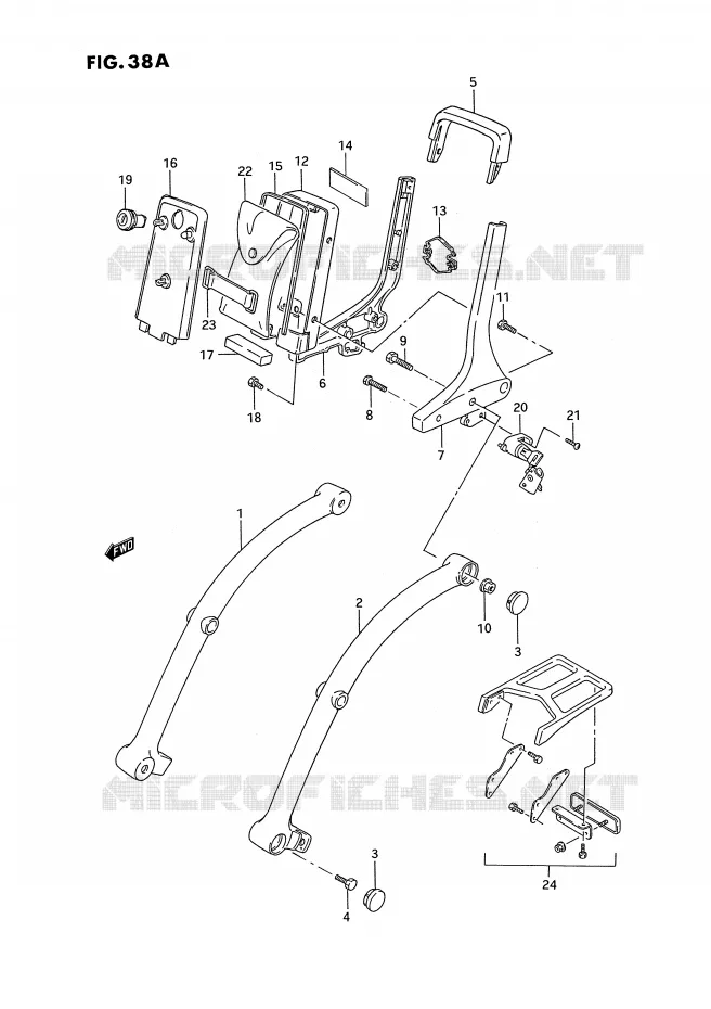 SUPPORT DOSSERET (MODELE S) Suzuki MOTO 1400 INTRUDER 1988  VS1400GLFJ(E2)