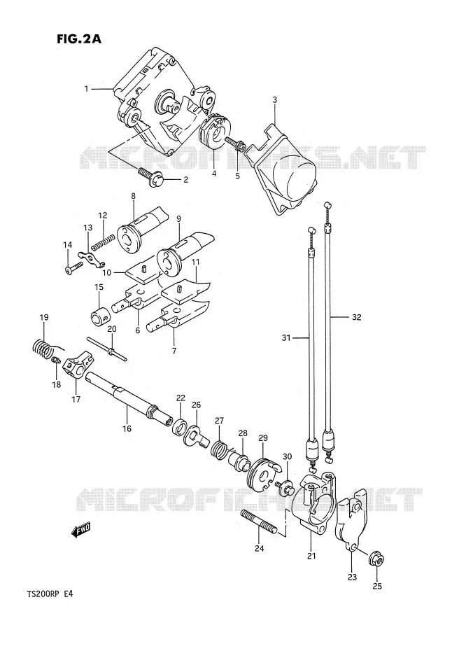 VALVE D'ECHAPPEMENT (E.NO.110943~) Suzuki MOTO 200 TS-R 1991  TS200RM(E4)