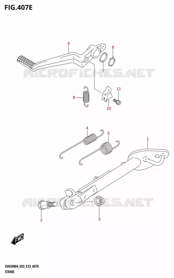 BEQUILLE (SV650XA:M4:E28) Suzuki MOTO 650 SV 2024  SV650AM4 E28 2024 M4 (E28)