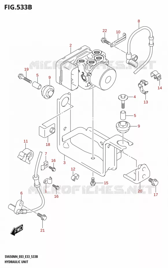 SYSTÈME ABS (SV650A:M4:E33) Suzuki MOTO 650 SV 2024  SV650AM4 E28 2024 M4 (E28)