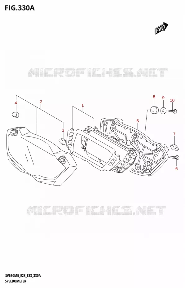 COMPTEUR (E28) Suzuki MOTO 650 SV 2025  SV650A 2025 M5 (E28)