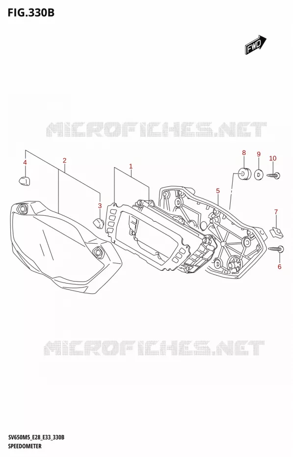 COMPTEUR (E33) Suzuki MOTO 650 SV 2025  SV650A 2025 M5 (E28)