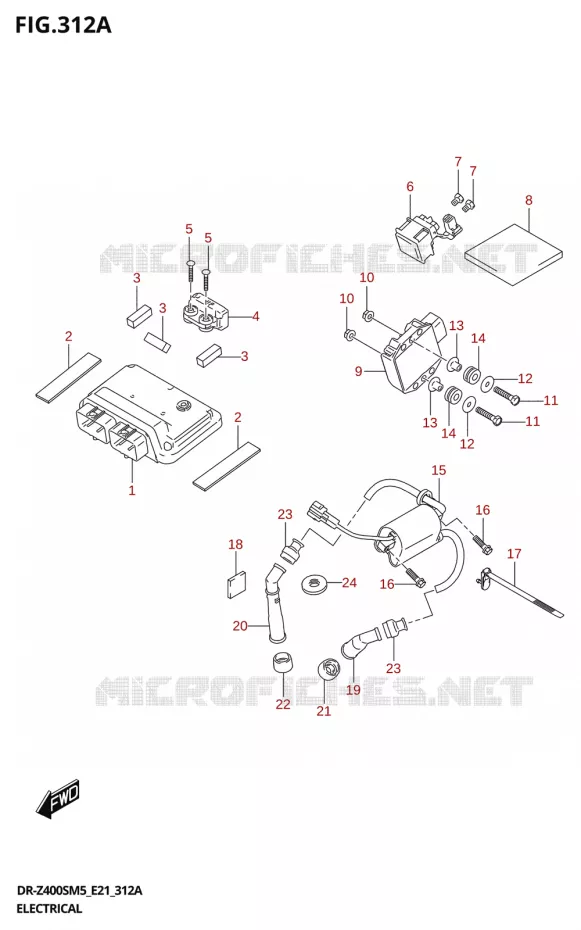 PARTIE ELECTRIQUE Suzuki MOTO 400 DR-Z 2025  DR-Z400S 2025 M5 (E21)