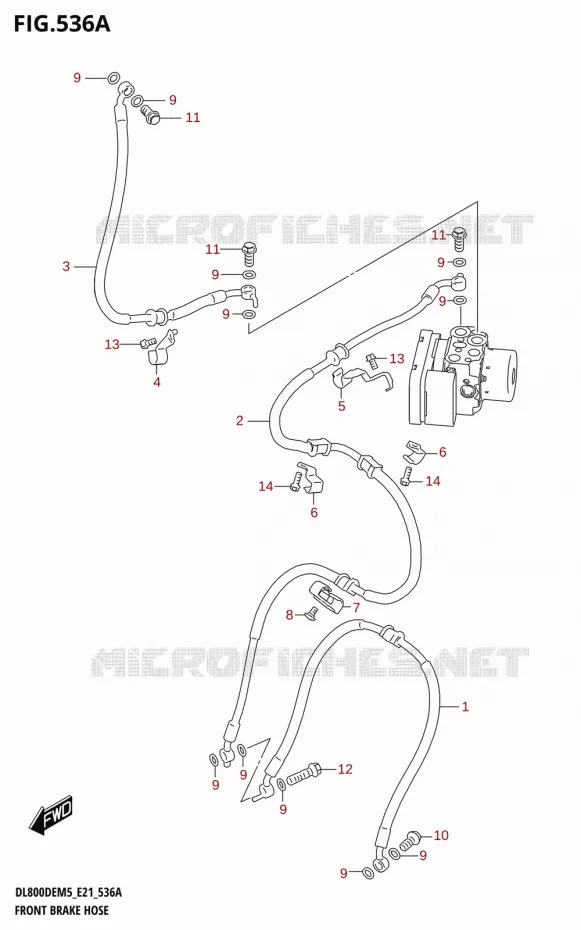 DURITE DE FREIN AVANT Suzuki MOTO 800 V-STROM 2025  DL800DERC 2025 M5 (E21)
