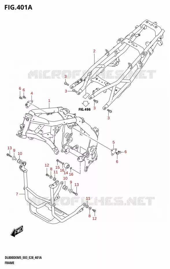 CADRE Suzuki MOTO 800 V-STROM 2025  DL800DERC 2025 M5 (E28)