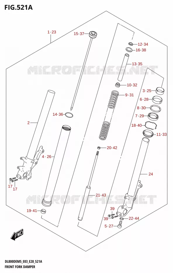 FOURCHE Suzuki MOTO 800 V-STROM 2025  DL800DERC 2025 M5 (E28)