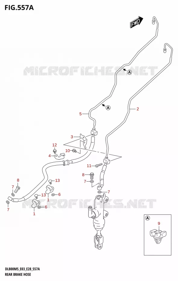 DURITE DE FREIN ARRIERE Suzuki MOTO 800 V-STROM 2025  DL800RQ 2025 M5 (E28)