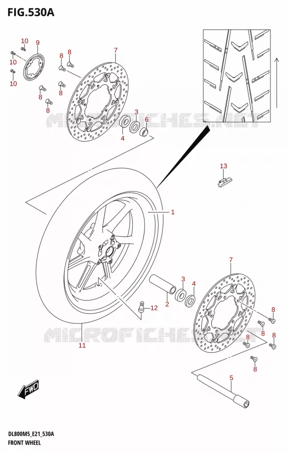 ROUE AVANT Suzuki MOTO 800 V-STROM 2025  DL800UQM5 E21 2025 M5 (E21)