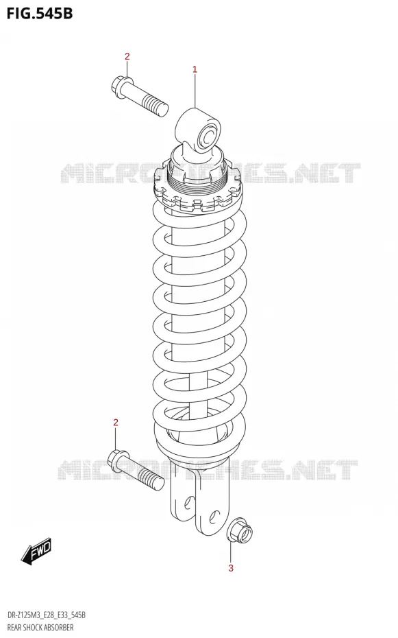 AMORTISSEUR ARRIERE (DR-Z125L:E28) Suzuki MOTO 125 DR-Z 2023  DR-Z125LM3 E28 2023 M3 (E28)