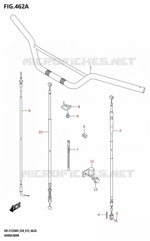 GUIDON (DR-Z125) Suzuki MOTO 125 DR-Z 2024  DR-Z125LM4 E28 2024 M4 (E28)