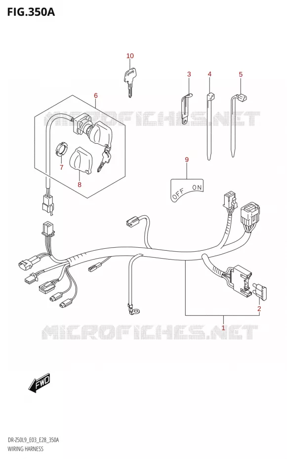 FAISCEAU ELECTRIQUE Suzuki MOTO 50 DR 2019  DR-Z50 2019 L9 (E28)