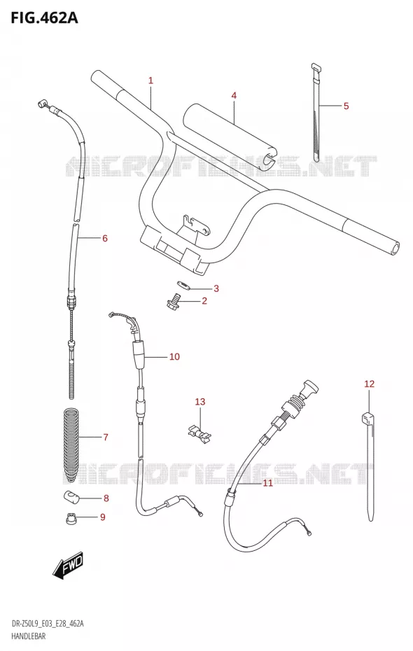 GUIDON Suzuki MOTO 50 DR 2019  DR-Z50 2019 L9 (E28)
