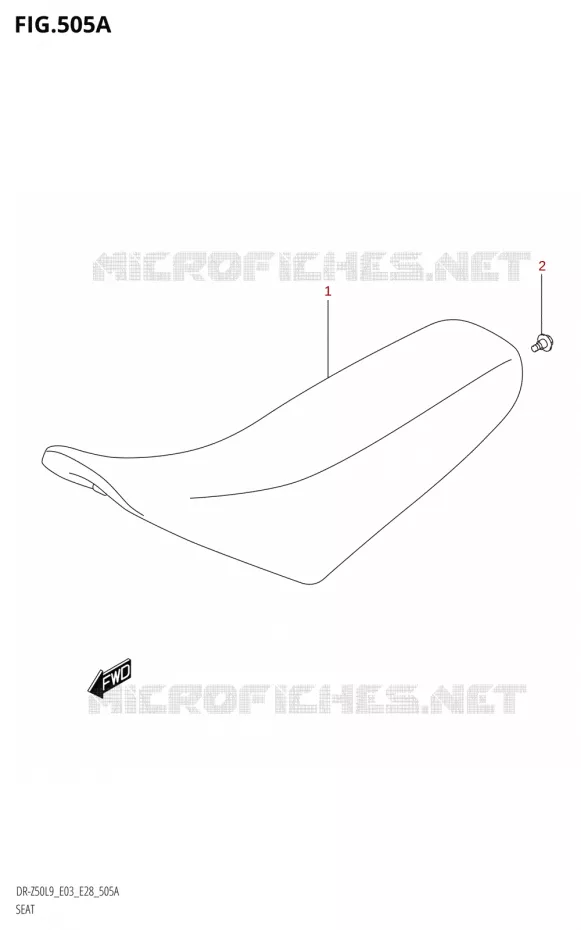 SELLE Suzuki MOTO 50 DR 2019  DR-Z50 2019 L9 (E28)