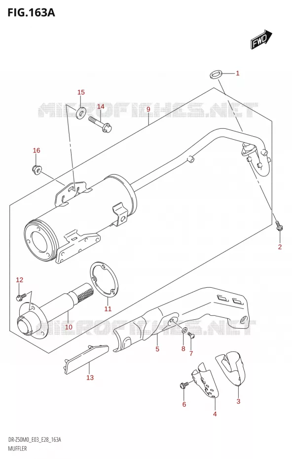 SILENCIEUX Suzuki MOTO 50 DR 2020  DR-Z50 2020 M0 (E28)