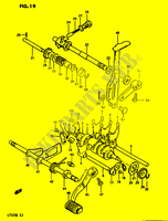 ENSEMBLE DE SELECTION DE VITESSES (MODELE E) pour Suzuki QUADRUNNER 125 1984