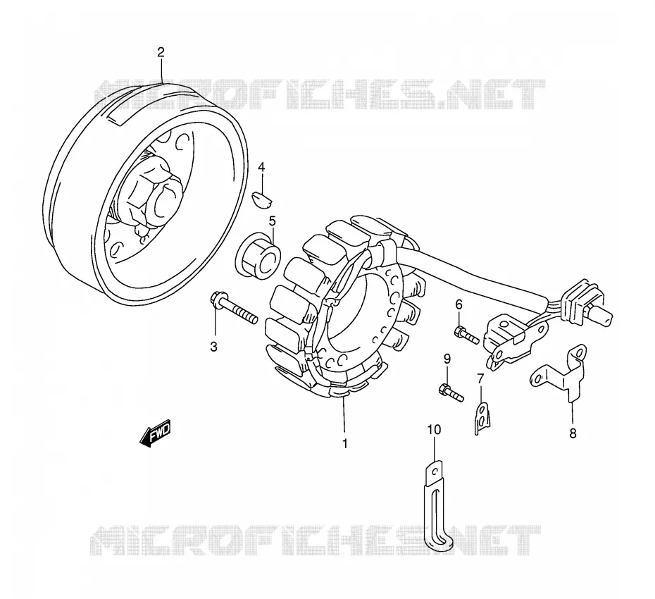 ALLUMAGE ROTOR - STATOR Suzuki QUAD 500 VINSON 2000  LT-A500FY(E24)