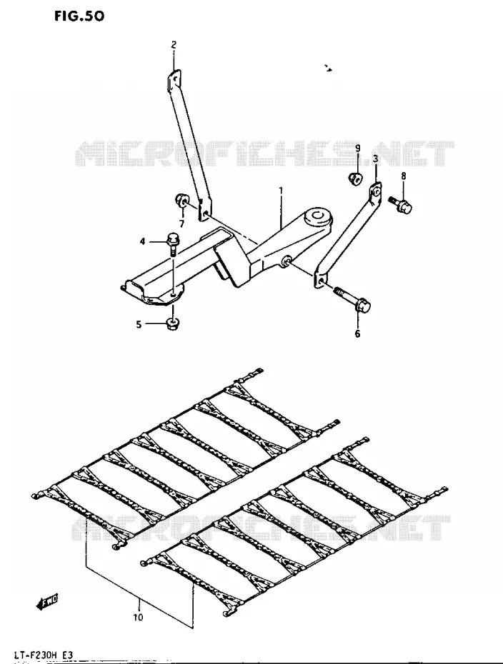 ATTACHE REMORQUE Suzuki QUAD 230 OZARK 1987  LTF230H(E3)