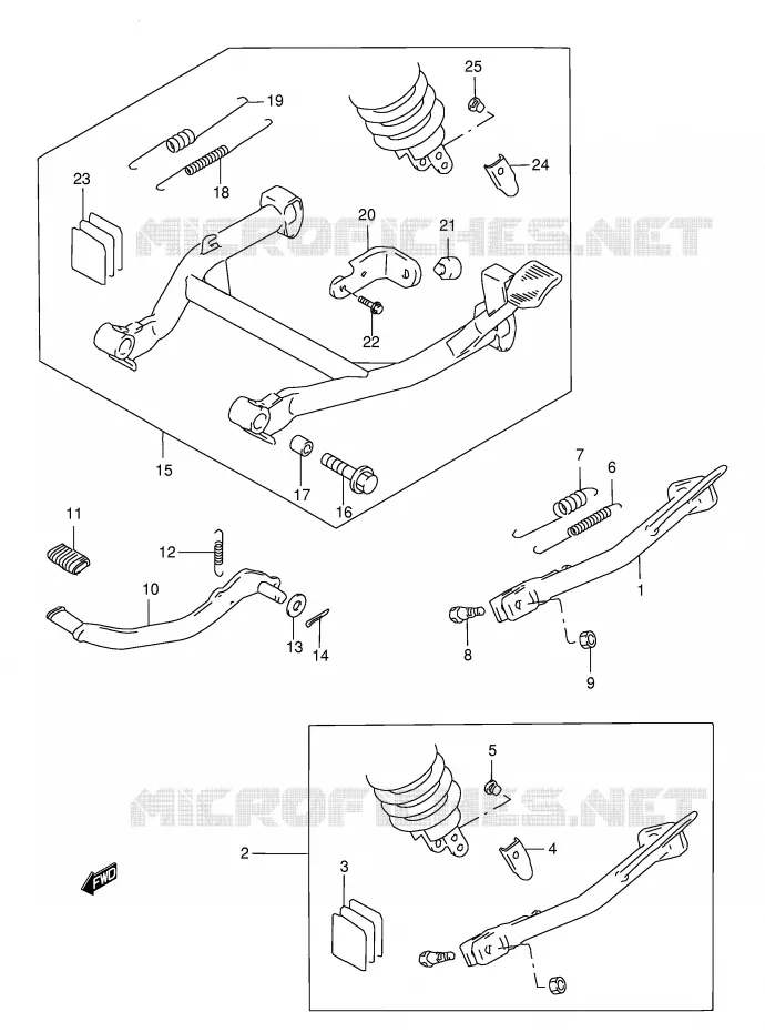 BEQUILLE Suzuki MOTO 650 FREEWIND 2000  XF650UY(E2)