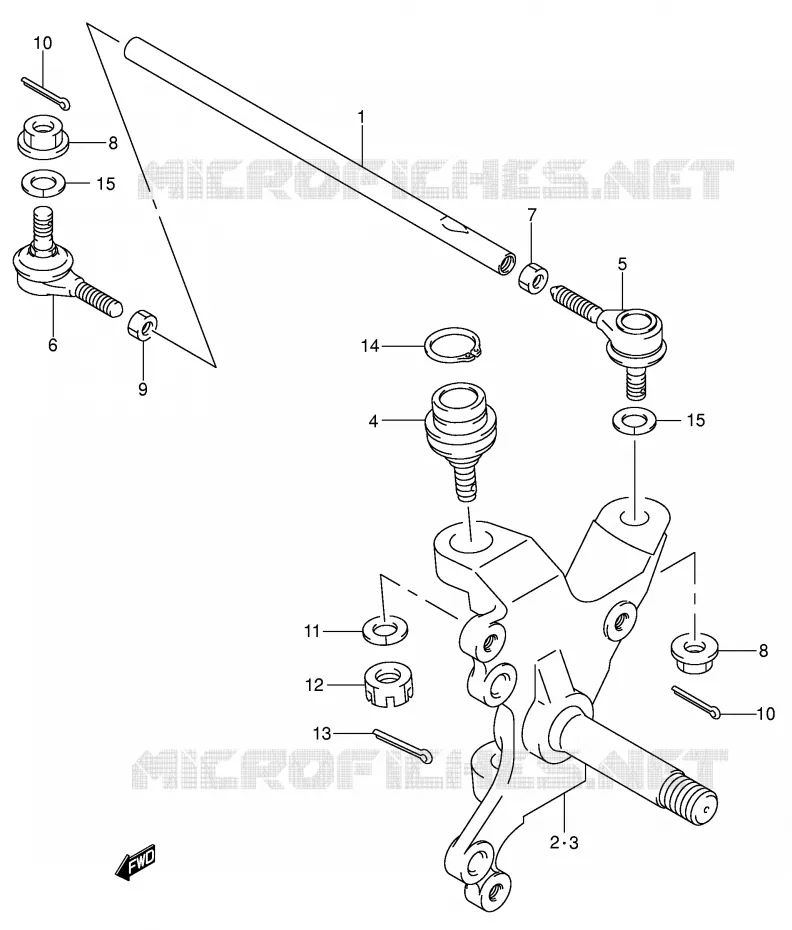 BIELLETTES DE DIRECTION - MOYEU (MODELE K4) Suzuki QUAD 250 OZARK 2003  LT-F250K3(E3/E28)