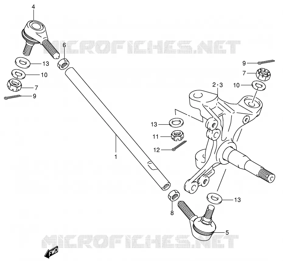 BIELLETTES DE DIRECTION - MOYEU Suzuki QUAD 250 QUADSPORT 2007  LT-Z250K7(E19)