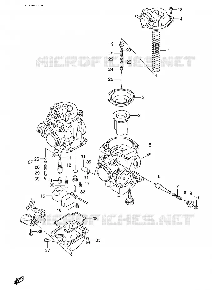 CARBURATEUR Suzuki MOTO 650 FREEWIND 2001  XF650K1(E2)