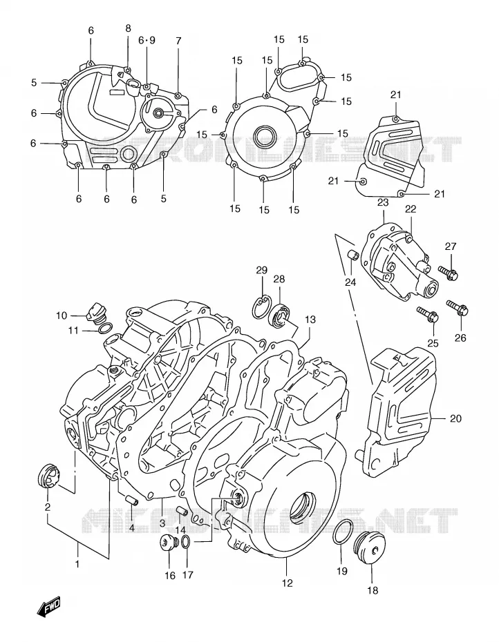 CARTER Suzuki MOTO 650 FREEWIND 1997  XF650UV(E2)