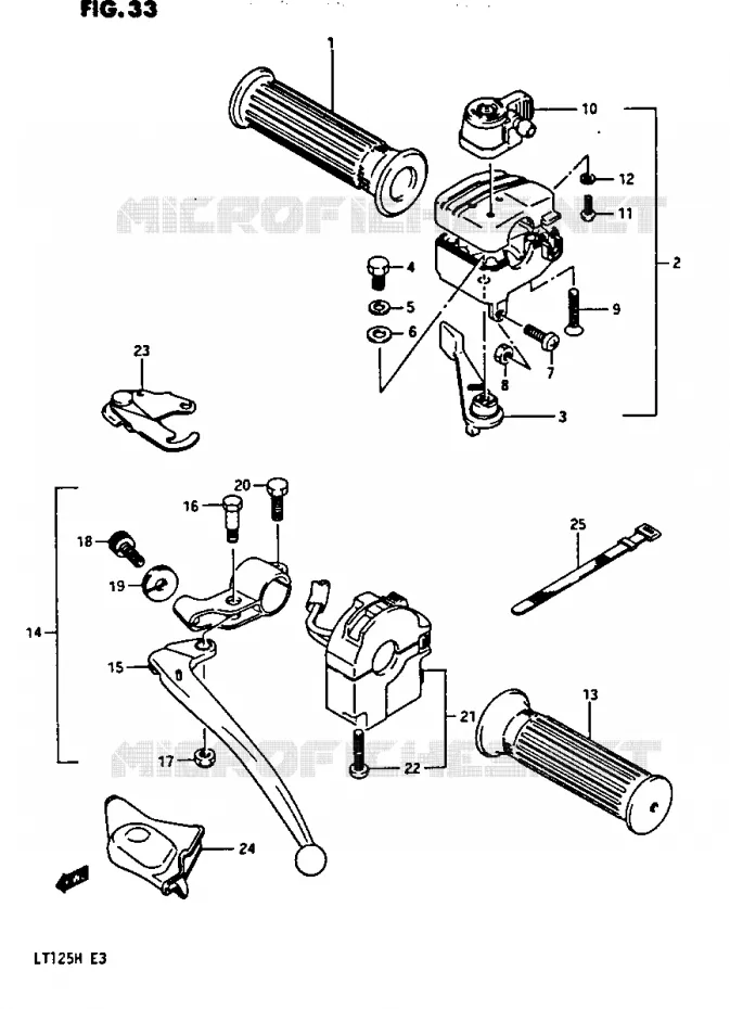 COMMODOS (MODELE H) Suzuki QUAD 125 QUADRUNNER 1985  LT125F(E3)