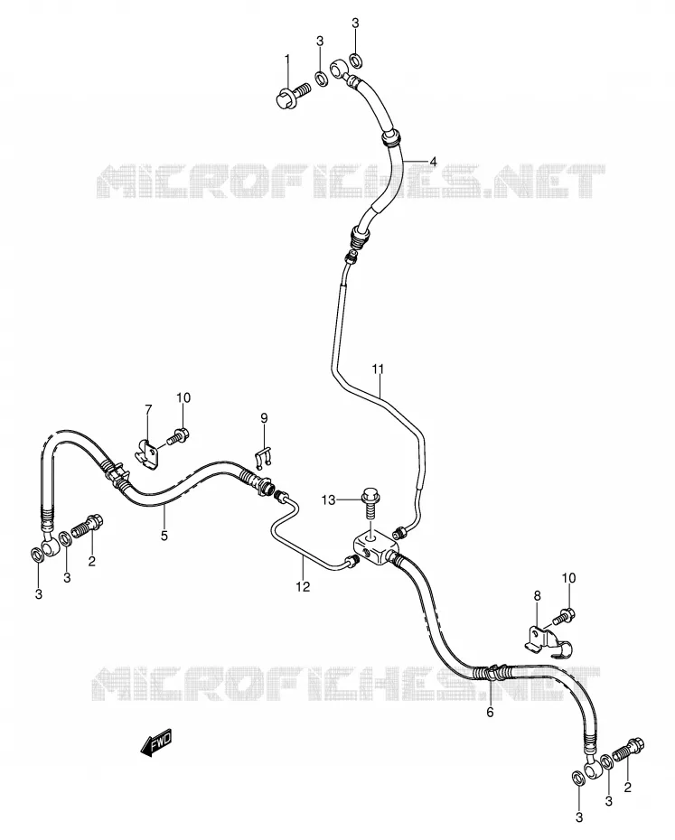 DURITE DE FREIN AVANT Suzuki QUAD 400 EIGER 2003  LT-F400FK3(P3/P28)